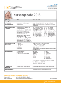 handblatt termine.indd - Universit&auml;tsklinikum D&uuml;sseldorf