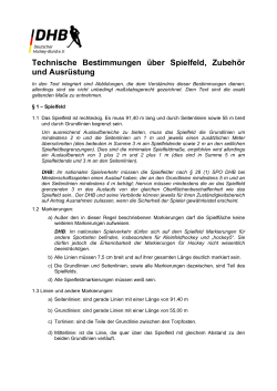 Technische Bestimmungen 2015 - Deutsche Hockey