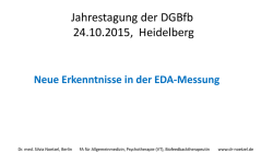 Vortragsskript 2015 &uuml;ber die aktuellen