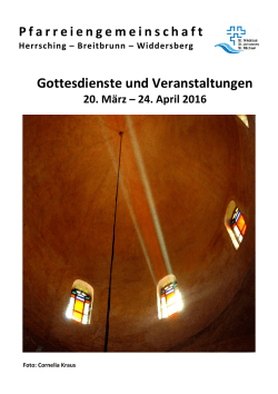 Kirchenanzeiger Ostern 2016 - Pfarreiengemeinschaft Herrsching