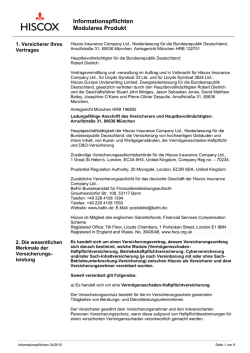 Informationspflichten Modulares Produkt
