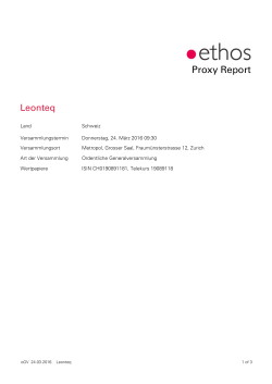 Proxy Report
