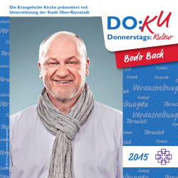 Donnerstags:Kultur 2015 - Evangelisches Dekanat Darmstadt-Land