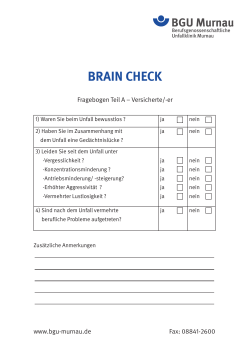 brain check - BG Unfallklinik Murnau