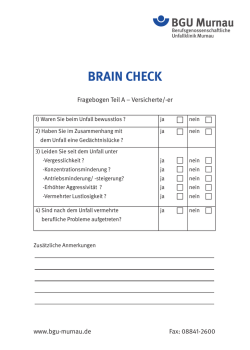 brain check - BG Unfallklinik Murnau
