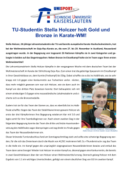 TU-Studentin Stella Holczer holt Gold und Bronze in Karate-WM!