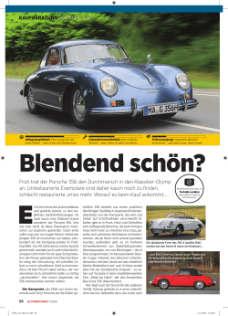 Früh trat der Porsche 356 den Durchmarsch in den Klassiker