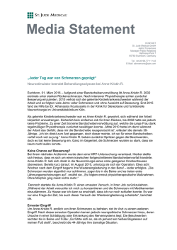 Jeder Tag war von Schmerzen gepr&auml;gt