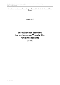 Europäischer Standard der technischen Vorschriften für Binnenschiffe