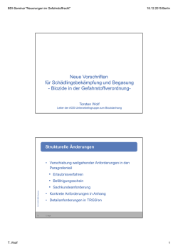 Neue Vorschriften für Schädlingsbekämpfung und Begasung