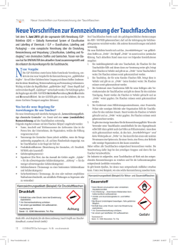 Neue Vorschriften zur Kennzeichnung der Tauchflaschen