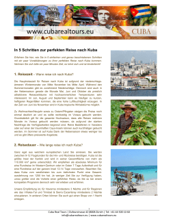 In 5 Schritten zur perfekten Reise nach Kuba