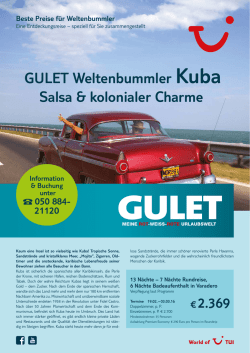 GULET Weltenbummler Kuba Salsa & kolonialer Charme Beste