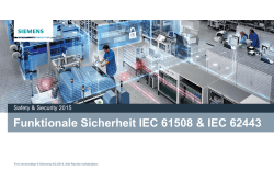 Funktionale Sicherheit IEC 61508 & IEC 62443