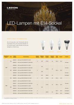 LEDON Produktflyer E14-Sockel LED