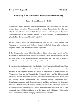 Einf&uuml;hrung in die zivilrechtliche Methode der Fallbearbeitung