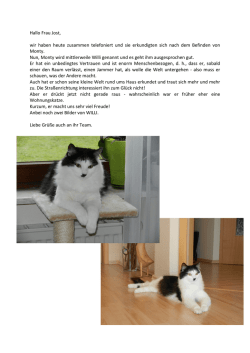Hallo Frau Jost, wir haben heute zusammen telefoniert und sie