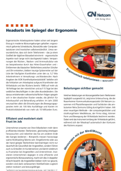 Headsets im Spiegel der Ergonomie