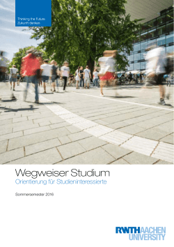 Wegweiser Studium - RWTH Aachen University
