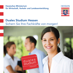 Duales Studium Hessen Sichern Sie Ihre Fachkr&auml;fte von morgen!