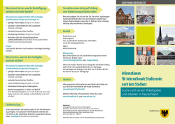 Informationen f&uuml;r internationale Studierende nach dem Studium: