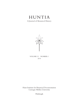 huntia - Hunt Institute for Botanical Documentation