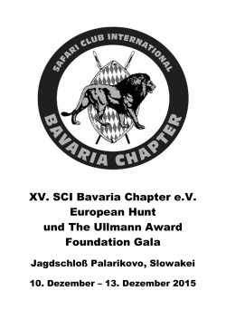 Palarikovo 2015 D - Safari Club International Bavaria Chapter