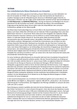 Eine mittelitalienische M&uuml;nze Markwards von
