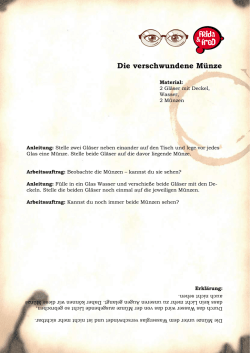 Die verschwundene M&uuml;nze