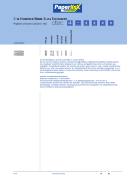 Datenblatt Klebefolie kurzfristig