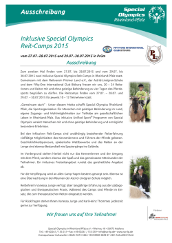 Ausschreibung Inklusive Special Olympics Reit