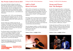Festivalflyer 2015 - Woody Guthrie Festival Münster