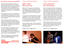 Festivalflyer 2015 - Woody Guthrie Festival M&uuml;nster