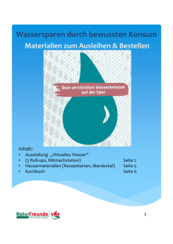 Virtuelles Wasser - NaturFreunde Deutschlands