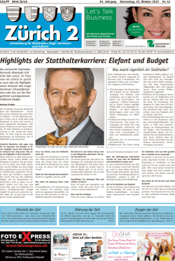 Highlights der Statthalterkarriere: Elefant und Budget