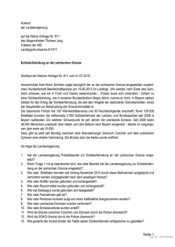 Die Anfrage und Antwort als PDF