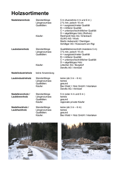 Holzsortimente - waldgemeinde wimmis