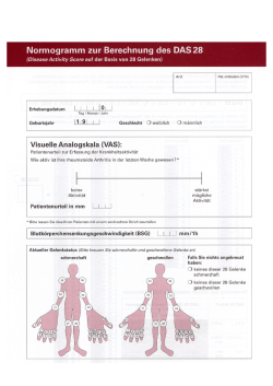 Normogramm zur Berechnung des DAS 28