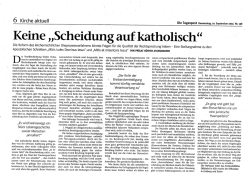 Keine Scheidun` au katholiSCh“
