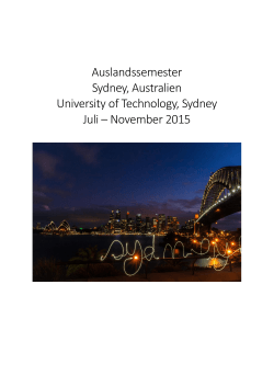 Auslandssemester Sydney, Australien University of Technology