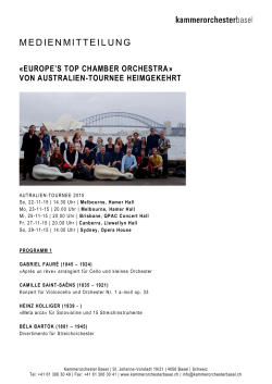 europe`s top chamber orchestra» von australien