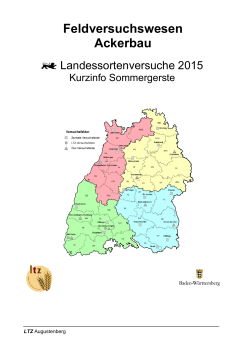 Kurzinfo Sommergerste 2015