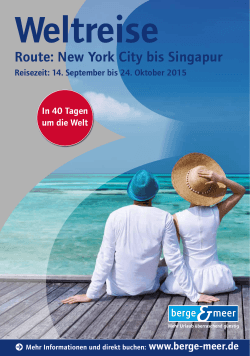 Route: New York City bis Singapur