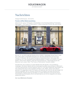Porsche eröffnet Markenausstellung