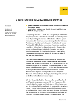 E-Bike-Station in Ludwigsburg er&ouml;ffnet