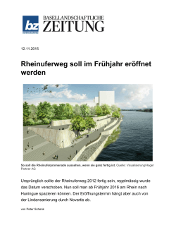 Rheinuferweg soll im Frühjahr eröffnet werden