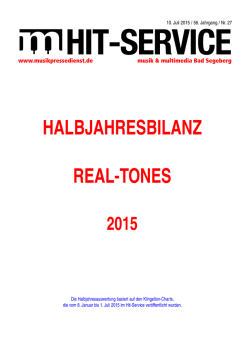 Halbjahr 2015 Klingelt&ouml;ne