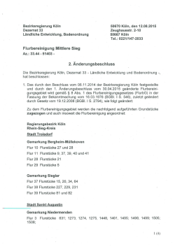 2. Änderungsbeschluss - Bezirksregierung Köln
