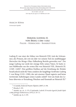 Herzog Ludwig II. von Brieg (1384 &ndash; 1436) Ludwig II. war einer der