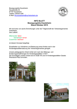 INFO BLATT Bewegungskita Erpolzheim Stand Oktober 2015